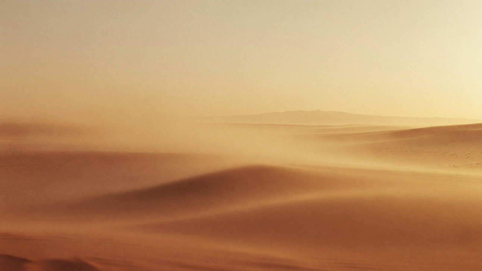 Quiet desert tennis court at last light